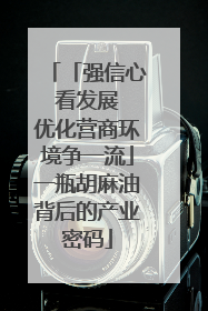 「强信心 看发展 优化营商环境争一流」一瓶胡麻油背后的产业密码