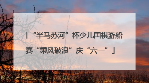 “半马苏河”杯少儿围棋游船赛“乘风破浪”庆“六一”