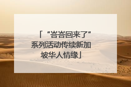 “峇峇回来了”系列活动传续新加坡华人情缘