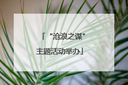 “沧浪之谋”主题活动举办