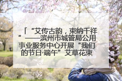 “艾传古韵，束纳千祥”——滨州市城管局公用事业服务中心开展“我们的节日·端午”艾草花束制作主题活动