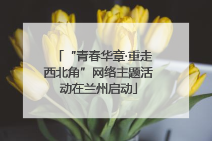 “青春华章·重走西北角”网络主题活动在兰州启动