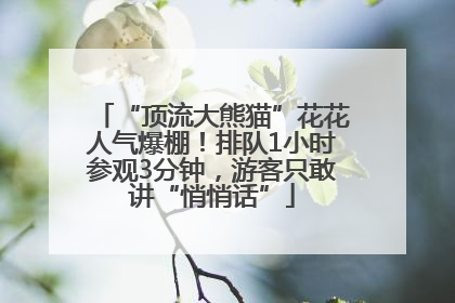“顶流大熊猫”花花人气爆棚！排队1小时参观3分钟，游客只敢讲“悄悄话”