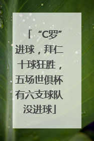 “C罗”进球，拜仁十球狂胜，五场世俱杯有六支球队没进球