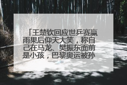 王楚钦回应世乒赛赢雨果后仰天大笑，称自己在马龙、樊振东面前是小孩，巴黎奥运被孙颖莎带着打