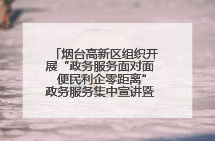 烟台高新区组织开展“政务服务面对面 便民利企零距离”政务服务集中宣讲暨政府开放月活动
