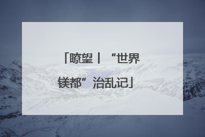 瞭望丨“世界镁都”治乱记