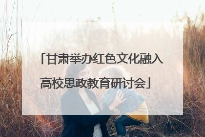 甘肃举办红色文化融入高校思政教育研讨会