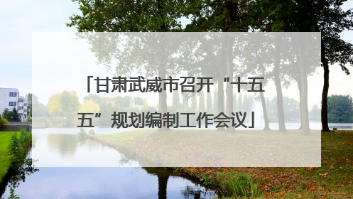 甘肃武威市召开“十五五”规划编制工作会议