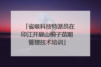 省级科技特派员在印江开展山桐子苗期管理技术培训