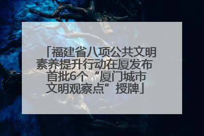 福建省八项公共文明素养提升行动在厦发布 首批6个“厦门城市文明观察点”授牌
