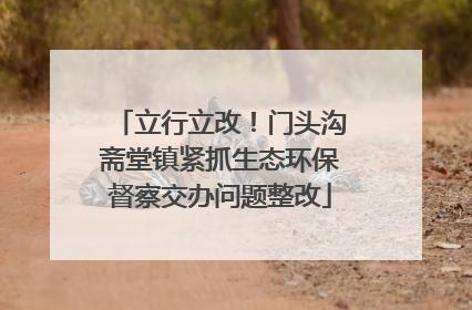 立行立改！门头沟斋堂镇紧抓生态环保督察交办问题整改