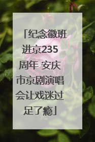 纪念徽班进京235周年 安庆市京剧演唱会让戏迷过足了瘾
