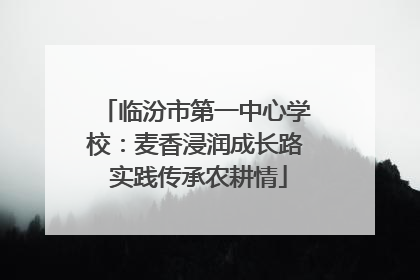 临汾市第一中心学校：麦香浸润成长路 实践传承农耕情