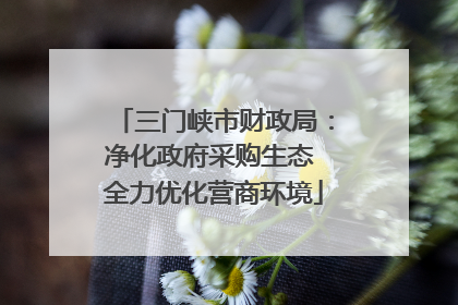 三门峡市财政局：净化政府采购生态 全力优化营商环境