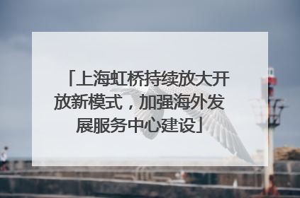 上海虹桥持续放大开放新模式，加强海外发展服务中心建设