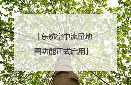 东航空中流量地图功能正式启用