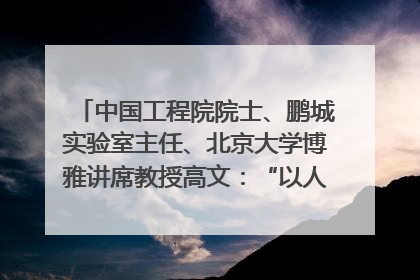 中国工程院院士、鹏城实验室主任、北京大学博雅讲席教授高文：“以人为本 智能向善” 推动文化与科技相生相促｜聚焦2025文化强国建设高峰论坛