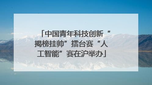 中国青年科技创新“揭榜挂帅”擂台赛“人工智能”赛在沪举办