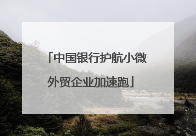 中国银行护航小微外贸企业加速跑
