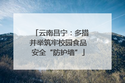 云南昌宁：多措并举筑牢校园食品安全“防护墙”