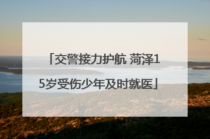 交警接力护航 菏泽15岁受伤少年及时就医