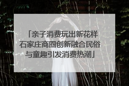 亲子消费玩出新花样 石家庄商圈创新融合民俗与童趣引发消费热潮