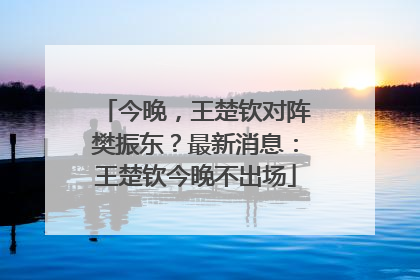 今晚，王楚钦对阵樊振东？最新消息：王楚钦今晚不出场