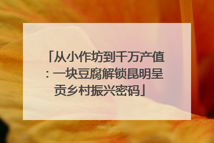从小作坊到千万产值：一块豆腐解锁昆明呈贡乡村振兴密码