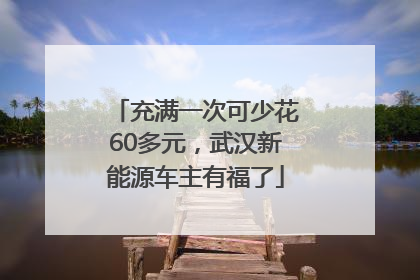充满一次可少花60多元，武汉新能源车主有福了