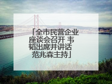 全市民营企业座谈会召开 韦韬出席并讲话 范兆森主持