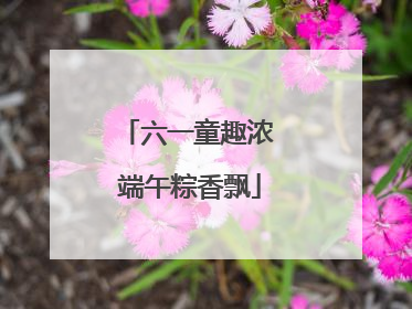 六一童趣浓 端午粽香飘
