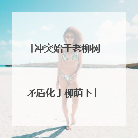 冲突始于老柳树 矛盾化于柳荫下