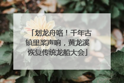划龙舟咯！千年古镇里桨声响，黄龙溪恢复传统龙船大会