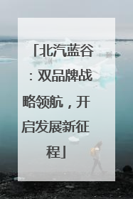 北汽蓝谷：双品牌战略领航，开启发展新征程