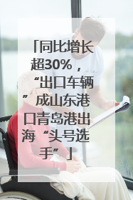 同比增长超30%，“出口车辆”成山东港口青岛港出海“头号选手”