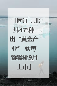 同江：北纬47°种出“黄金产业” 软枣猕猴桃9月上市