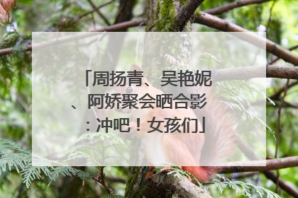 周扬青、吴艳妮、阿娇聚会晒合影：冲吧！女孩们