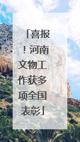 喜报！河南文物工作获多项全国表彰