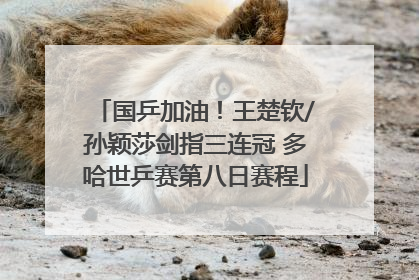 国乒加油！王楚钦/孙颖莎剑指三连冠 多哈世乒赛第八日赛程