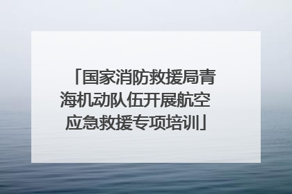 国家消防救援局青海机动队伍开展航空应急救援专项培训