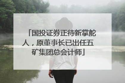 国投证券正待新掌舵人，原董事长已出任五矿集团总会计师
