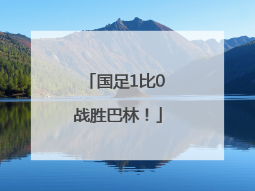 国足1比0战胜巴林！