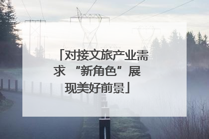 对接文旅产业需求 “新角色”展现美好前景