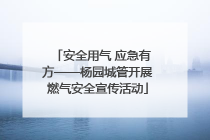 安全用气 应急有方——杨园城管开展燃气安全宣传活动