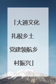 大通文化扎根乡土 党建领航乡村振兴
