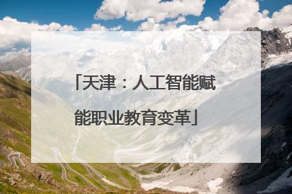 天津：人工智能赋能职业教育变革
