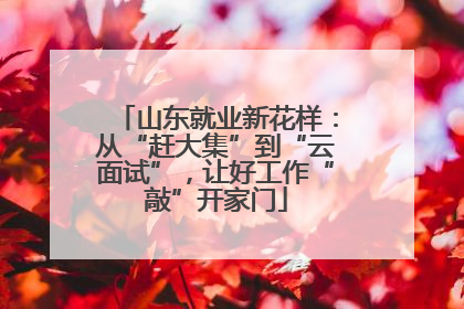 山东就业新花样：从“赶大集”到“云面试”，让好工作“敲”开家门
