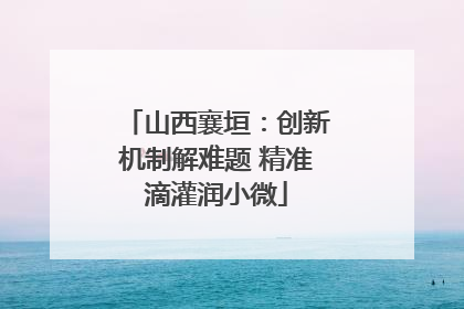 山西襄垣：创新机制解难题 精准滴灌润小微