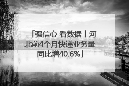 强信心 看数据丨河北前4个月快递业务量同比增40.6%